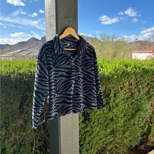 Y2K Zebra Print Women's Jacket